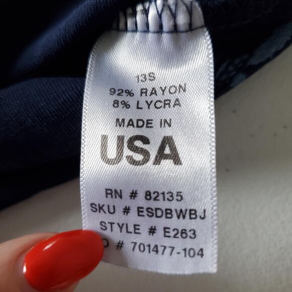 Fresh Produce Dress Womens 1X Sleeveless Made in USA E263 Rayon Stretch Pattern - Picture 8 of 9